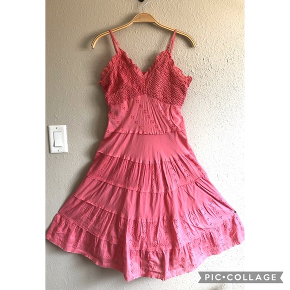 Dress Barn Dresses & Skirts - Frilly Tiered Cotton Eyelet Sundress | L